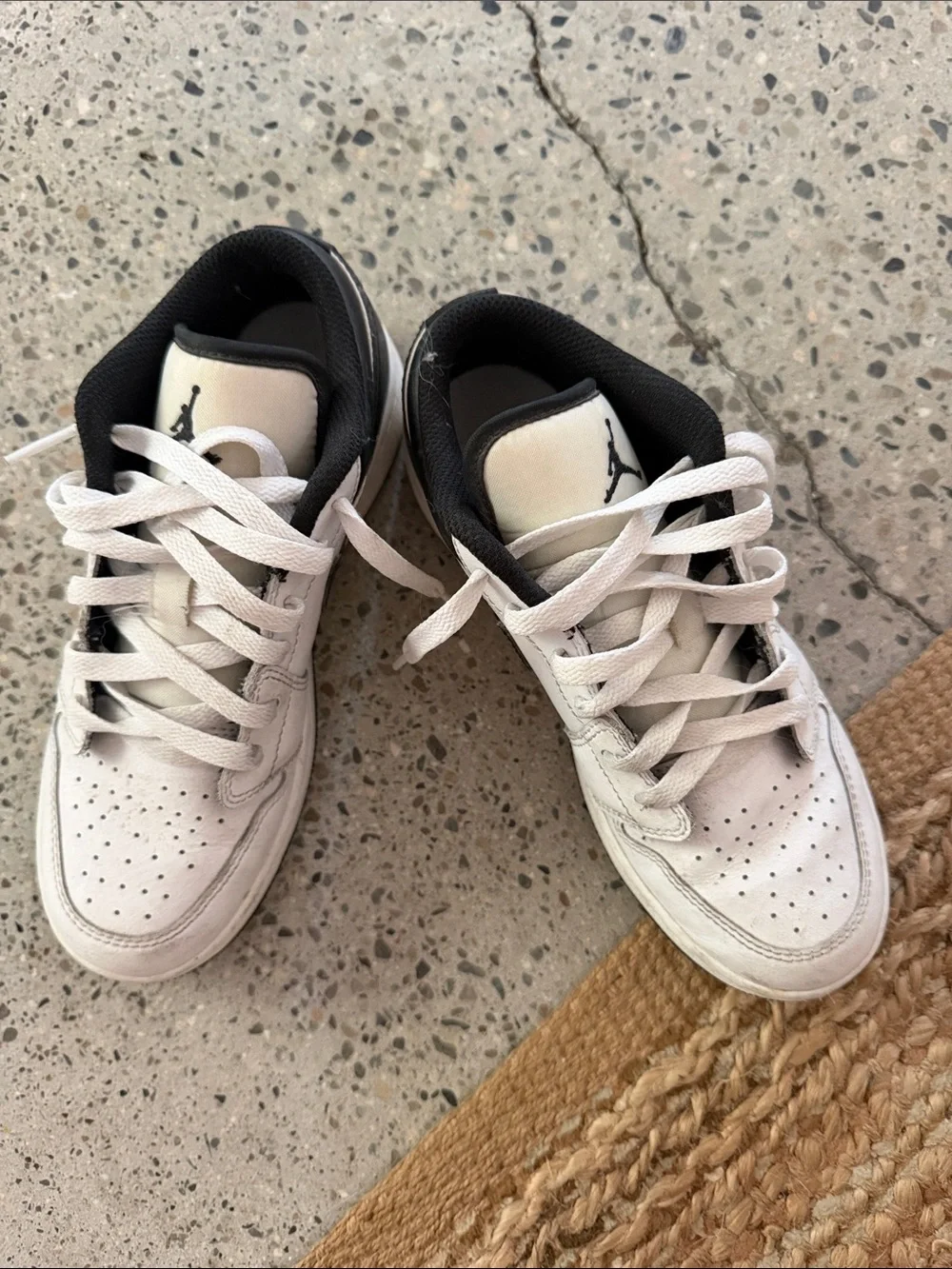 Nike Jordans size 4y Kids White and Black